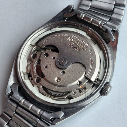 Vintage 1978 Original Citizen Automatic 8200 Black Face 21 Jewels Day-Date Japanese Men's Wrist Watch EA31