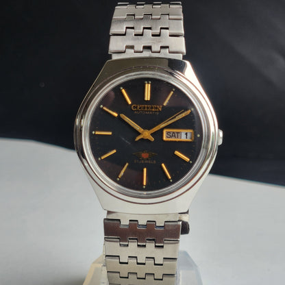 Vintage 1982 Original Citizen Automatic 8200 White Face 21 Jewels Day-Date Japanese Men's Wrist Watch EA33