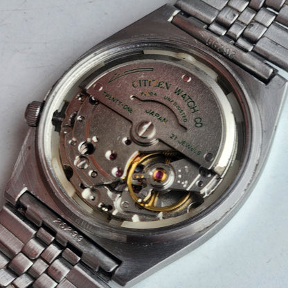 Vintage 1979 Original Citizen Automatic 8200 Golden Face 21 Jewels Day-Date Japanese Men's Wrist Watch EA36