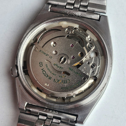 Vintage 1979 Original Citizen Automatic 8200 Golden Face 21 Jewels Day-Date Japanese Men's Wrist Watch EA36