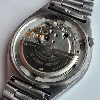 Vintage 1980 Original Citizen Automatic 8200 Golden Face 21 Jewels Day-Date Japanese Men's Wrist Watch EA37