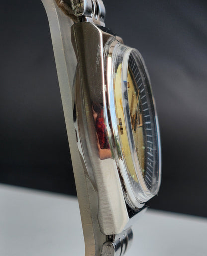 Vintage 1975 Original Citizen Automatic 8200 Golden Face 21 Jewels Day-Date Japanese Men's Wrist Watch EA43