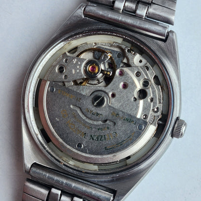 Vintage 1977 Original Citizen Automatic 8200 Black Face 21 Jewels Day-Date Japanese Men's Wrist Watch EA49