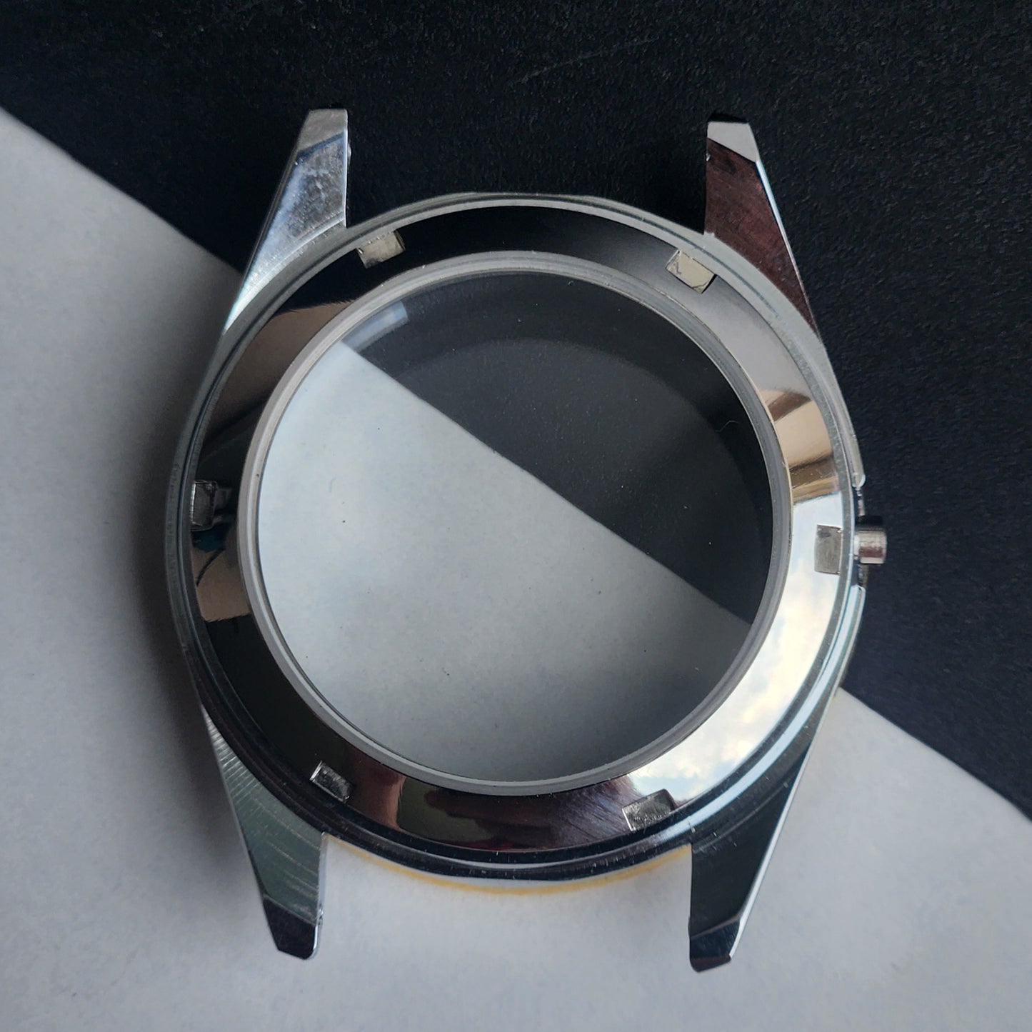 New Replacement Two Tone Case for Seiko 6309/6319/6349 With Exhibition Back Fluted Bezel Case Stainless Steel Back H91