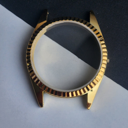 New Replacement Case for Citizen 8200 Gold Plated Fluted Bezel H94