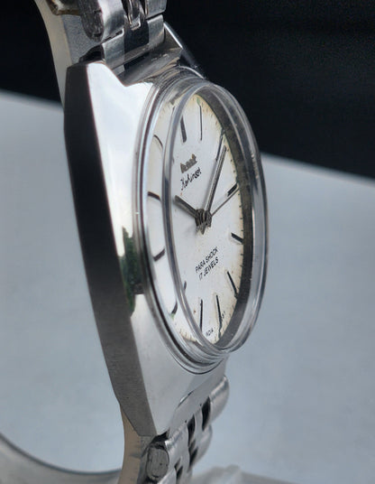 Vintage Original HMT Kohinoor Hand Winding 17 Jewels White Face Jubilee Bracelet Date Men's Wrist Watch I44