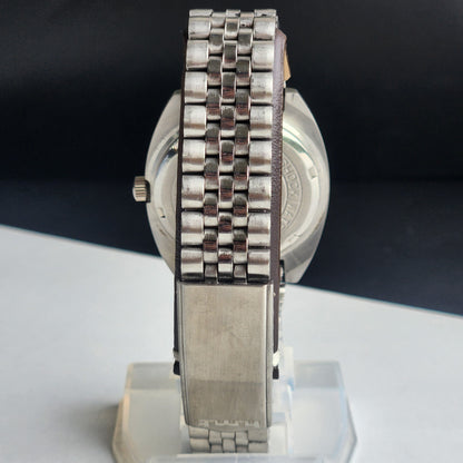 Vintage Original HMT Sandeep Hand Winding 17 Jewels White Face Jubilee Bracelet Date Men's Wrist Watch I46