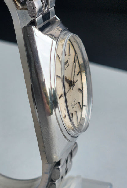 Vintage Original HMT Kohinoor Hand Winding 17 Jewels White Face Jubilee Bracelet Date Men's Wrist Watch I48