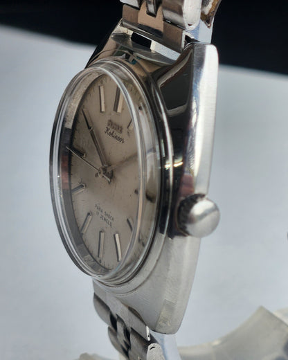 Vintage Original HMT Kohinoor Hand Winding 17 Jewels White Face Jubilee Bracelet Date Men's Wrist Watch I48