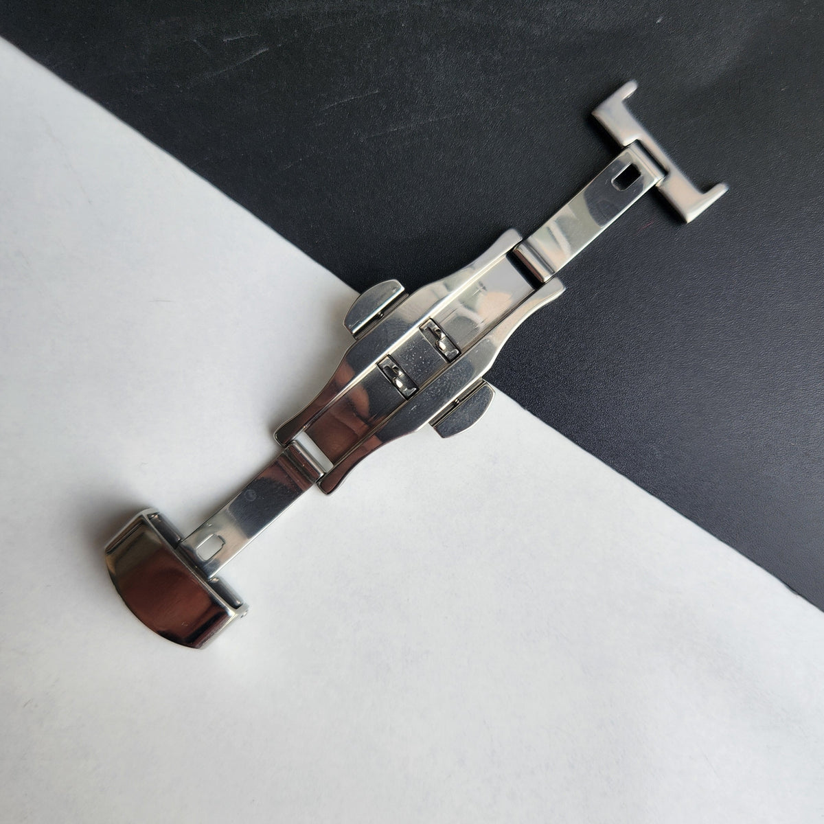 16MM Stainless Steel Butterfly Clasp For 18MM watch Strap I60