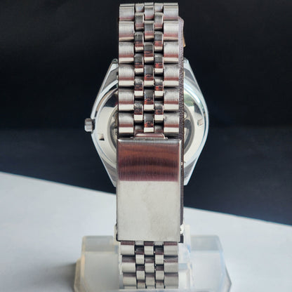Vintage Mod Citizen 8200 Automatic 21 Jewels Blue Face Day-Date Jubilee Bracelet I80