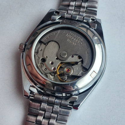 Vintage Mod Citizen 8200 Automatic 21 Jewels Brown Face Day-Date Jubilee Bracelet I81