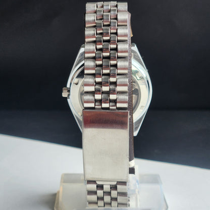 Vintage Mod Citizen 8200 Automatic 21 Jewels Green Face Day-Date Jubilee Bracelet I78