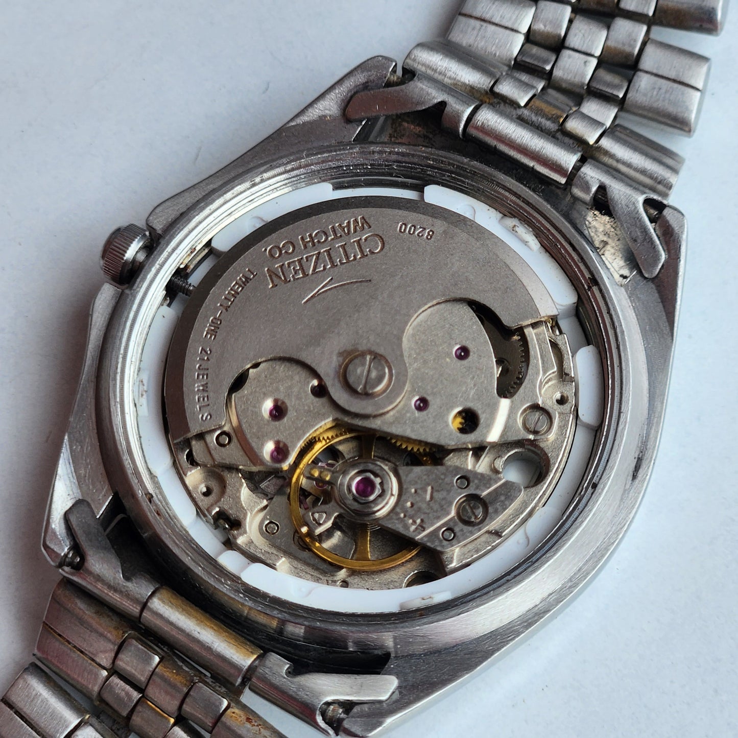 Vintage 1977 Original Citizen Automatic 8200 Cream Face 21 Jewels Day-Date Japanese Men's Wrist Watch IN04