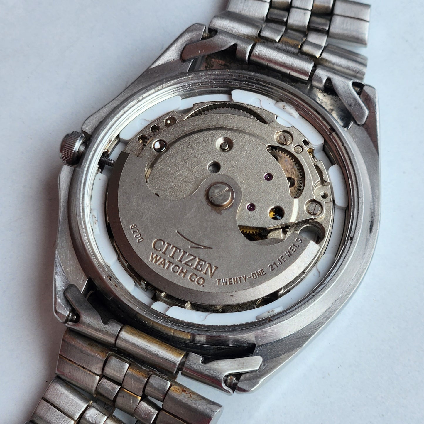 Vintage 1977 Original Citizen Automatic 8200 Cream Face 21 Jewels Day-Date Japanese Men's Wrist Watch IN04