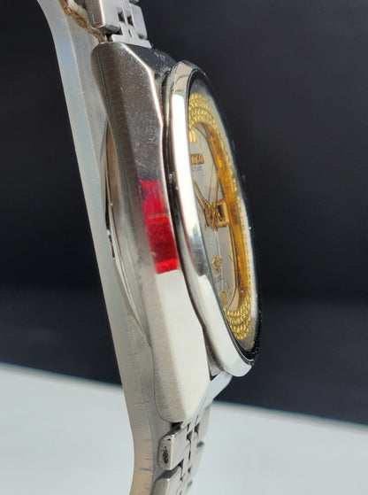 Vintage 1982 Original Citizen Automatic 8200 Silver Face 21 Jewels Day-Date Japanese Men's Wrist Watch IN05