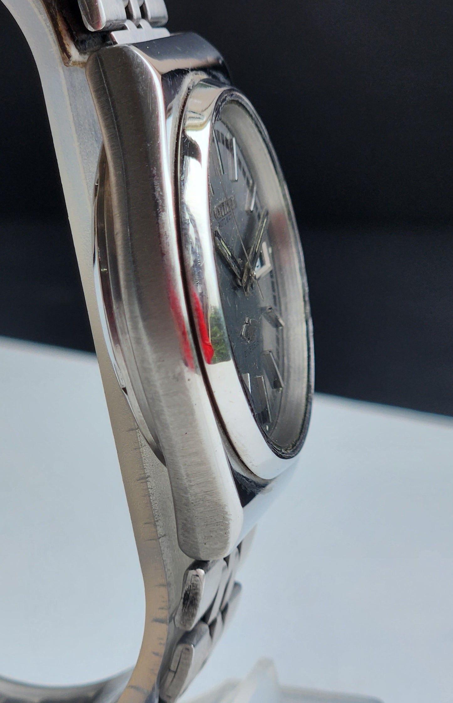 Vintage 1980 Original Citizen Automatic 8200 Grey Face 21 Jewels Day-Date Japanese Men's Wrist Watch IN06