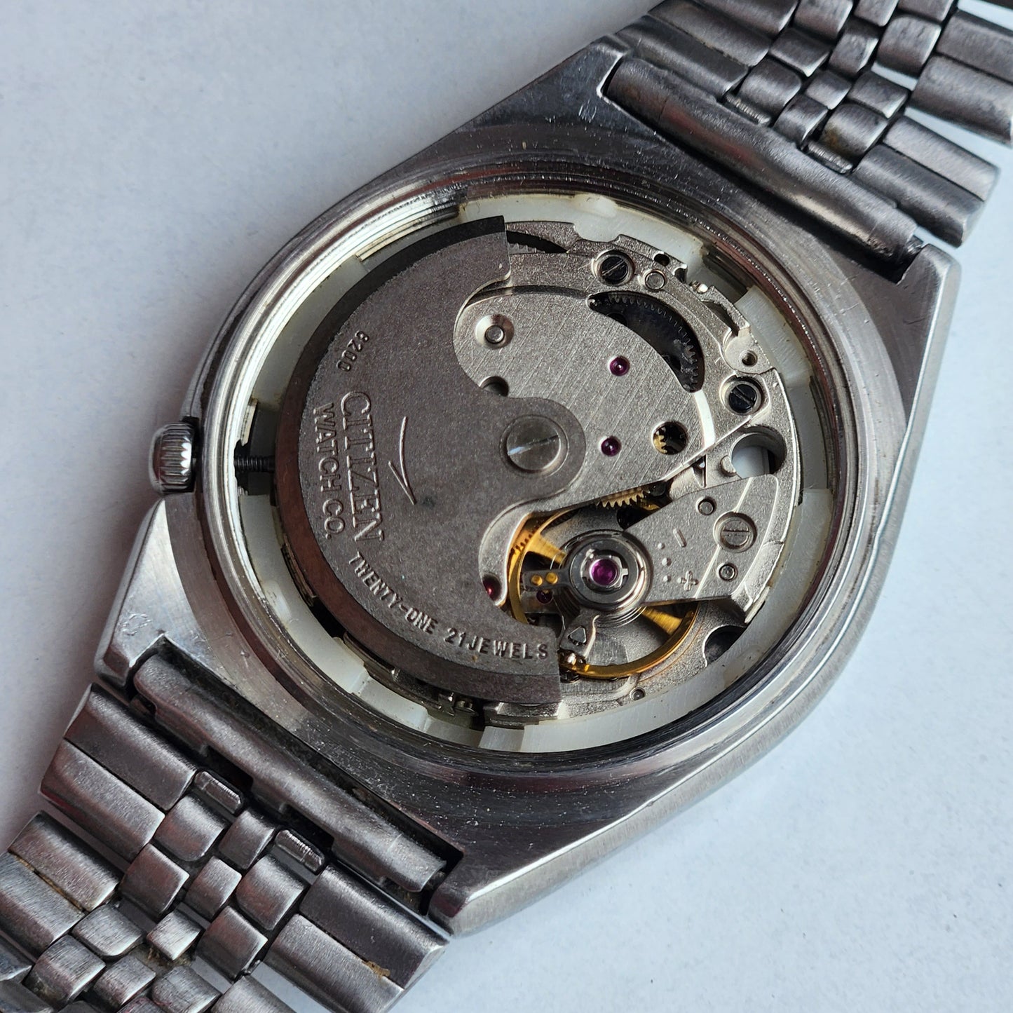 Vintage 1980 Original Citizen Automatic 8200 Grey Face 21 Jewels Day-Date Japanese Men's Wrist Watch IN06