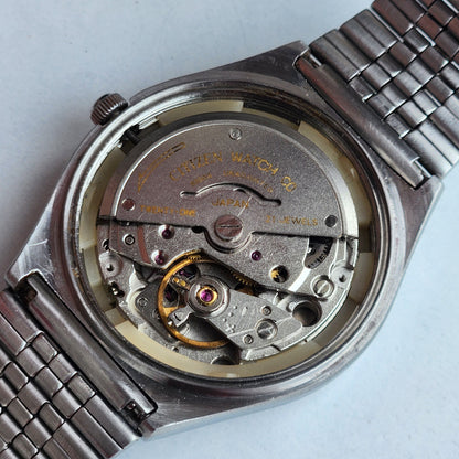 Vintage 1974 Original Citizen Automatic 8200 Silver Face 21 Jewels Day-Date Japanese Men's Wrist Watch IN08