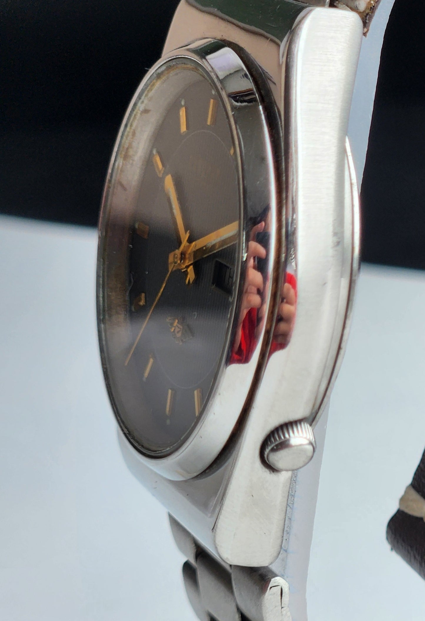 Vintage 1981 Original Citizen Automatic 8200 Grey Face 21 Jewels Day-Date Japanese Men's Wrist Watch IN09