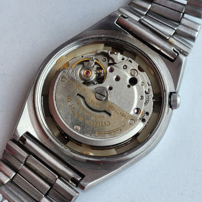 Vintage 1981 Original Citizen Automatic 8200 Grey Face 21 Jewels Day-Date Japanese Men's Wrist Watch IN09