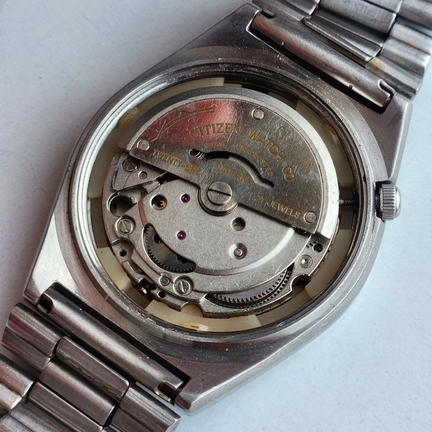 Vintage 1981 Original Citizen Automatic 8200 Grey Face 21 Jewels Day-Date Japanese Men's Wrist Watch IN09