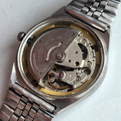 Vintage 1977 Original Citizen Automatic 8200 Black Face 21 Jewels Day-Date Japanese Men's Wrist Watch IN19