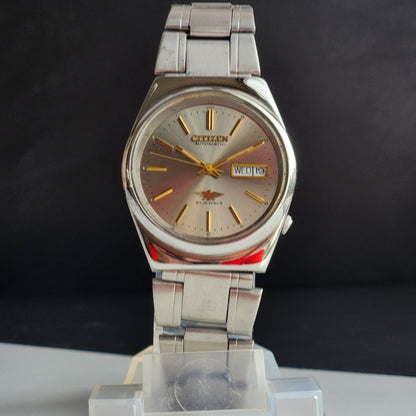 Vintage 1976 Original Citizen Automatic 8200 Silver Face 21 Jewels Day-Date Japanese Men's Wrist Watch IN20
