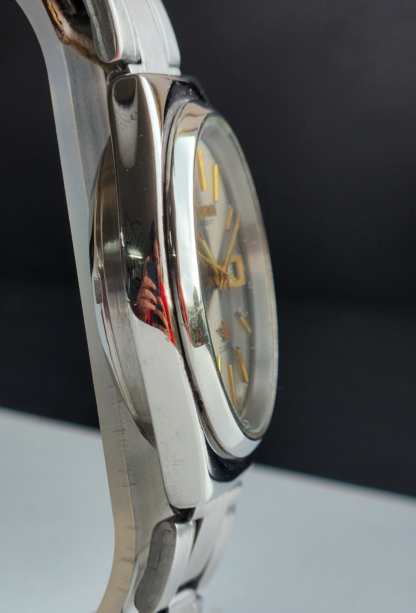 Vintage 1976 Original Citizen Automatic 8200 Silver Face 21 Jewels Day-Date Japanese Men's Wrist Watch IN20