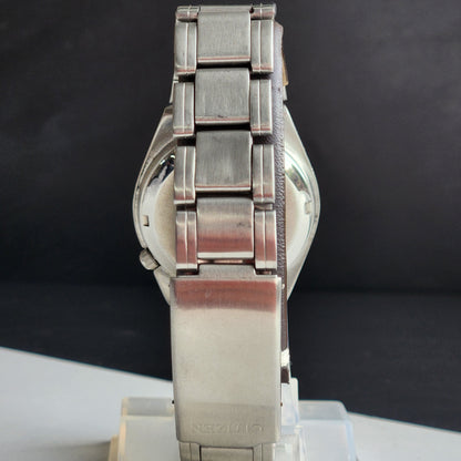 Vintage 1976 Original Citizen Automatic 8200 Silver Face 21 Jewels Day-Date Japanese Men's Wrist Watch IN20