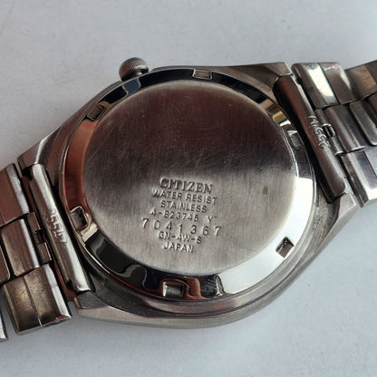 Vintage 1977 Original Citizen Automatic 8200 Grey Face 21 Jewels Day-Date Japanese Men's Wrist Watch IN21