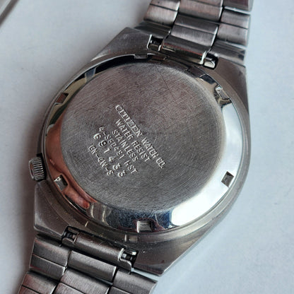 Vintage 1976 Original Citizen Automatic 8200 Black Face 21 Jewels Day-Date Japanese Men's Wrist Watch IN27