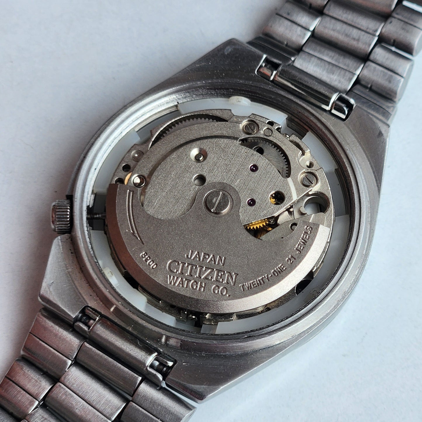 Vintage 1976 Original Citizen Automatic 8200 Black Face 21 Jewels Day-Date Japanese Men's Wrist Watch IN27