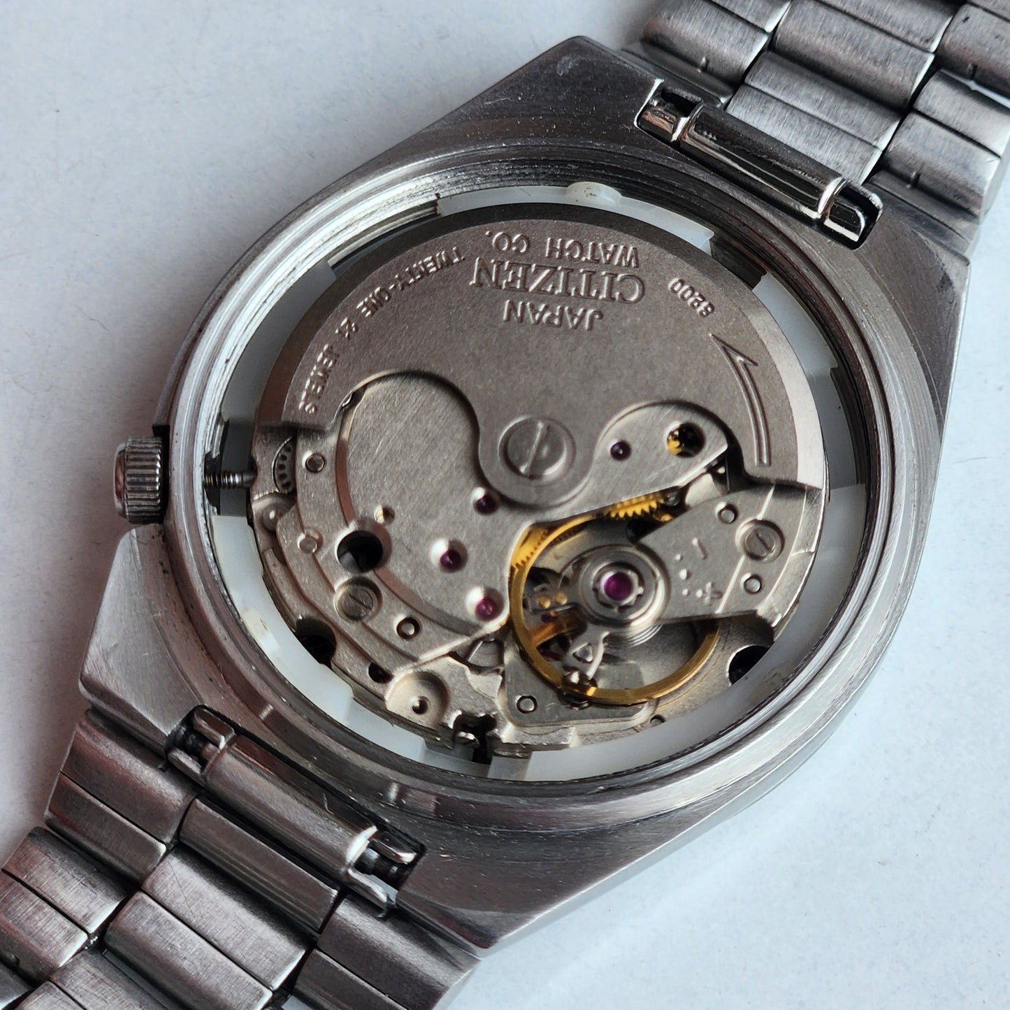 Vintage 1976 Original Citizen Automatic 8200 Black Face 21 Jewels Day-Date Japanese Men's Wrist Watch IN27
