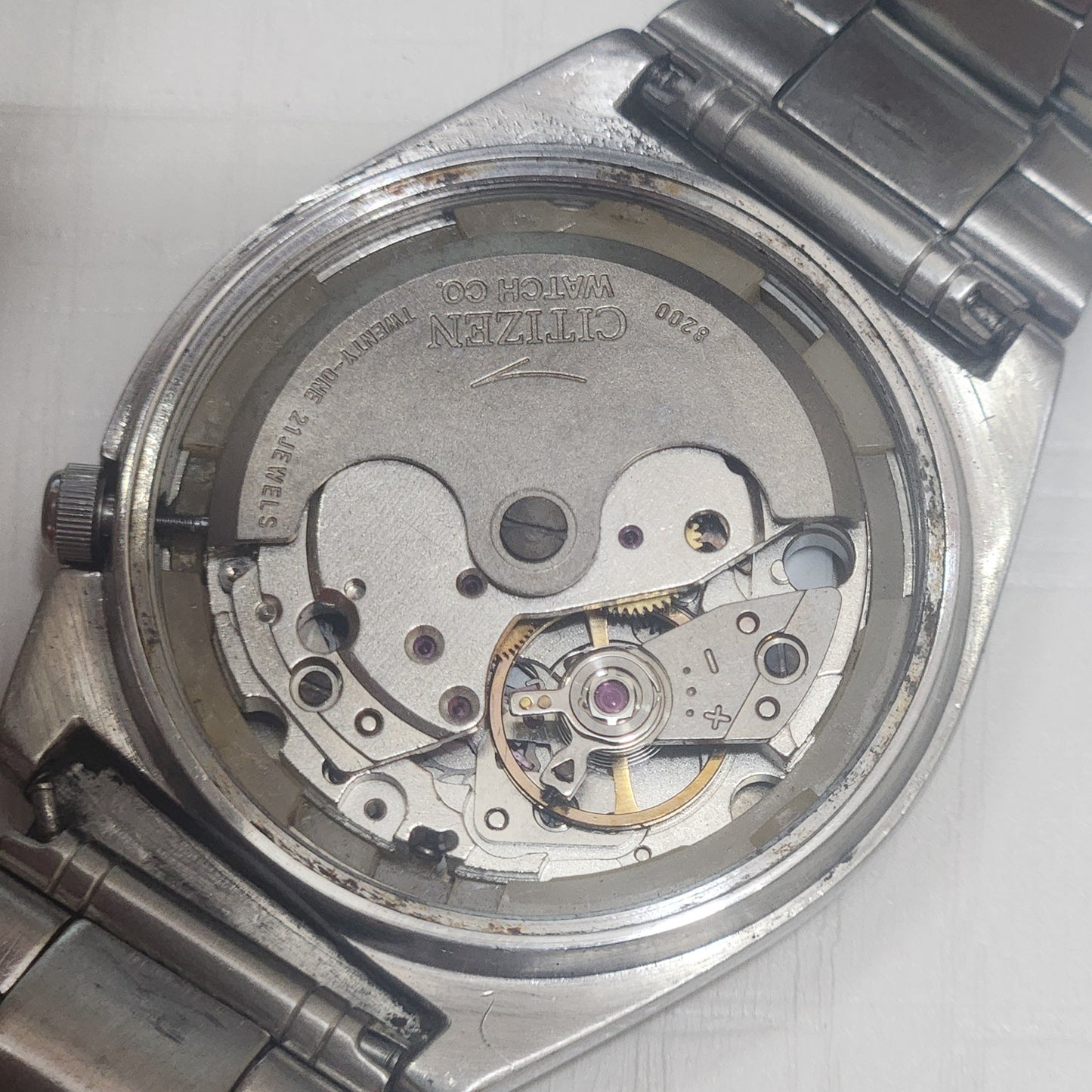 Vintage 1976 Original Citizen Automatic 8200 Silver Face 21 Jewels Day-Date Japanese Men's Wrist Watch IN20