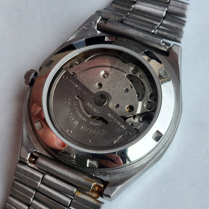 Vintage Original Citizen Automatic 8200 Golden Face 21 Jewels With Exhibition Back Day-Date Japanese Men's Wrist Watch IN42