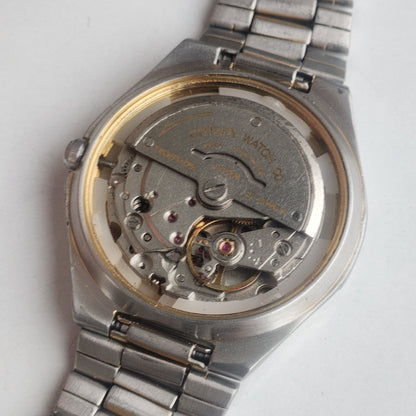 Vintage Original Citizen Automatic 8200 Golden Face 21 Jewels With Exhibition Back Day-Date Japanese Men's Wrist Watch IN51