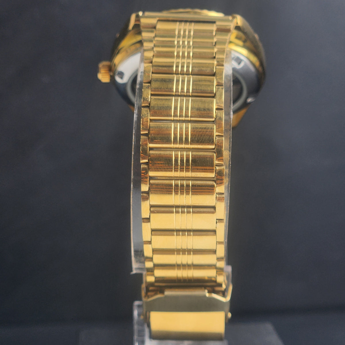 Vintage MOD Citizen Black Face Automatic 21 Jewels Cal. 8200 35MM Fix Bezel Gold Plated Men's Wrist Watch I92