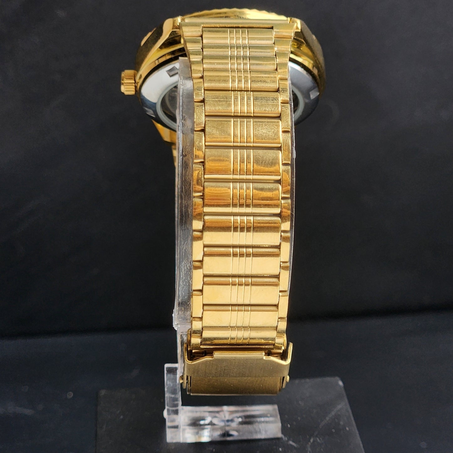 Vintage MOD Citizen Blue Face Automatic 21 Jewels Cal. 8200 35MM Fix Bezel Gold Plated Men's Wrist Watch I97