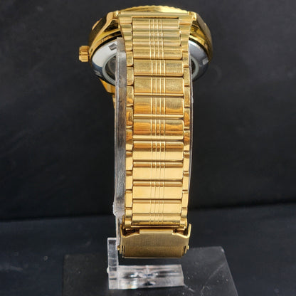 Vintage MOD Citizen Blue Face Automatic 21 Jewels Cal. 8200 35MM Fix Bezel Gold Plated Men's Wrist Watch I97