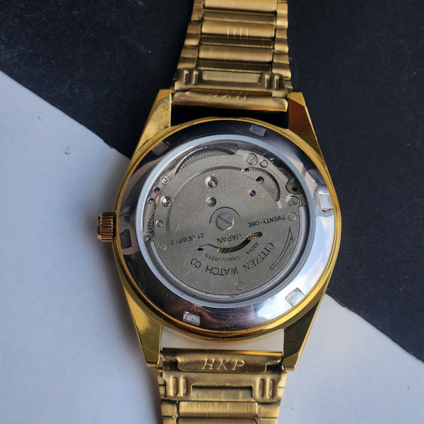 Vintage MOD Citizen Brown Face Automatic 21 Jewels Cal. 8200 35MM Fix Bezel Gold Plated Men's Wrist Watch I98
