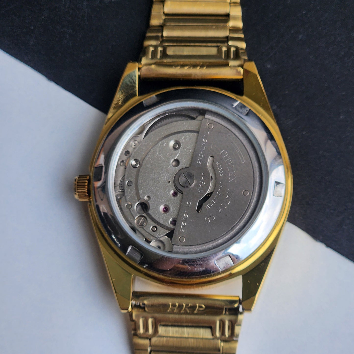 Vintage MOD Citizen Silver Face Automatic 21 Jewels Cal. 8200 35MM Fix Bezel Gold Plated Men's Wrist Watch I99
