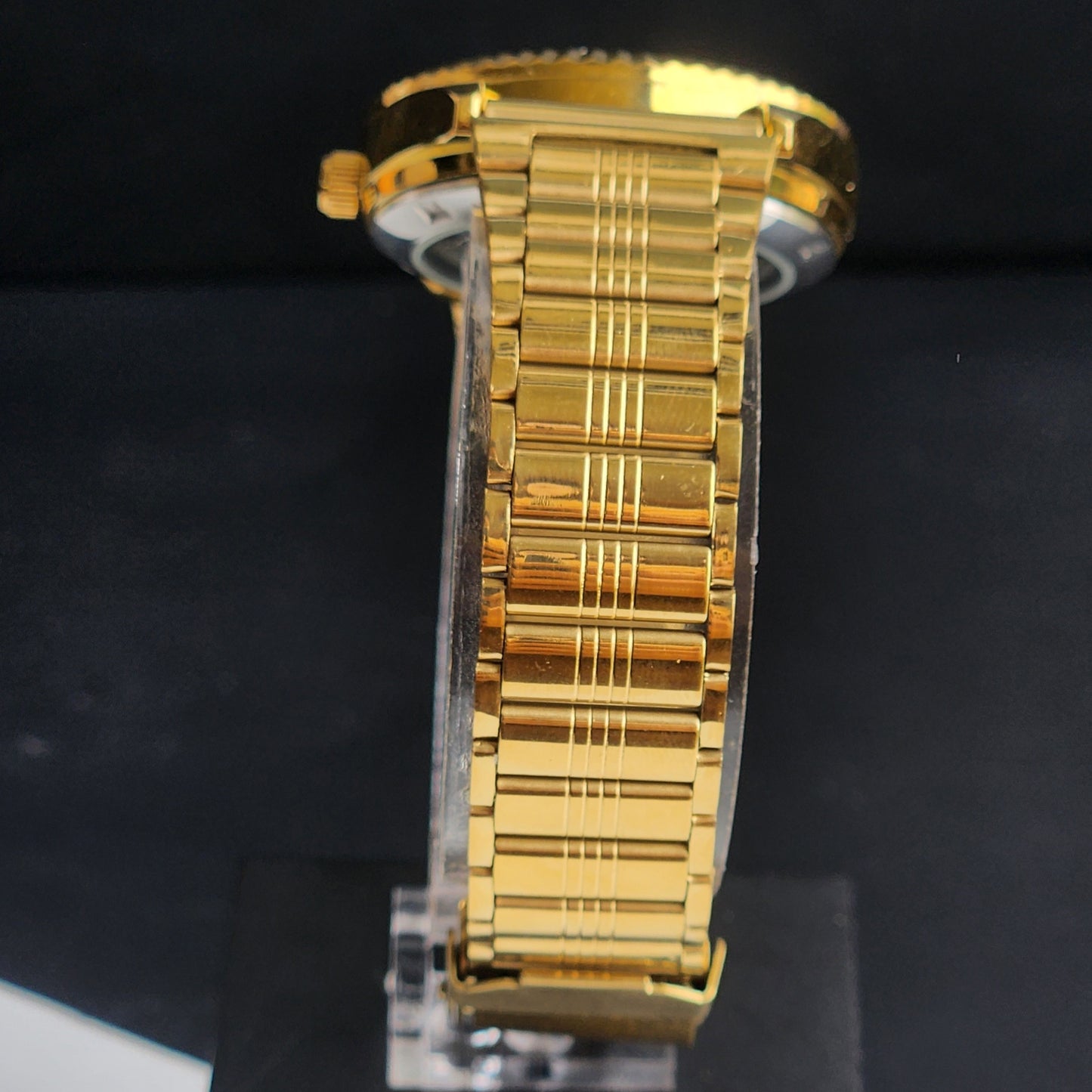 Vintage MOD Citizen Blue Face Automatic 21 Jewels Cal. 8200 35MM Fix Bezel Gold Plated Men's Wrist Watch J02