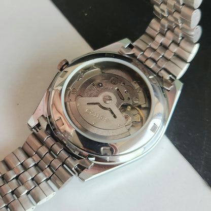 Vintage MOD Seiko 5 Automatic 21 Jewels Cal.6319 White Face Repainted Mickey Mouse Jubilee Bracelet Men's Wrist Watch J54