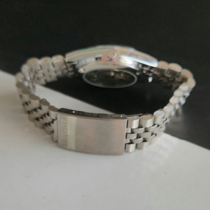 Vintage MOD Seiko 5 Automatic 17 Jewels Cal.6309 Green Face Jubilee Bracelet Men's Wrist Watch J56