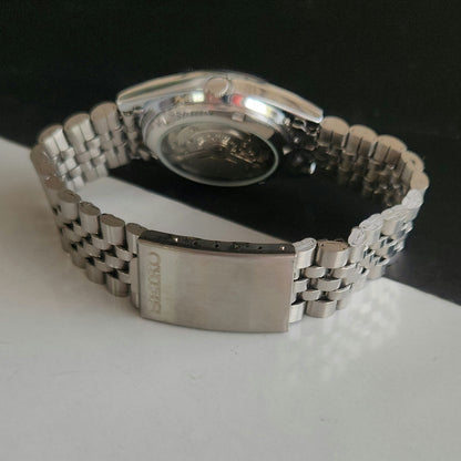 Vintage MOD Seiko 5 Automatic 17 Jewels Cal.6309 White Face Jubilee Bracelet Men's Wrist Watch J58