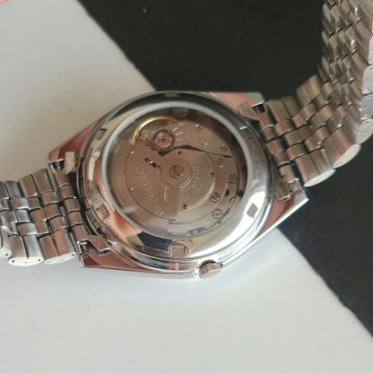Vintage MOD Seiko 5 Automatic 17 Jewels Cal.6309 White Face Jubilee Bracelet Men's Wrist Watch J58