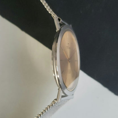 Original TITAN EDGE 679WAG31 Round Golden Face 34MM Case Men's Watch J085