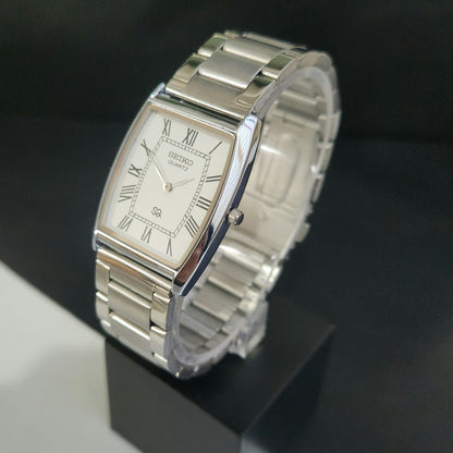 MOD Seiko Slim Barrel Quartz White Face Bracelet Men's Wrist Watch J96