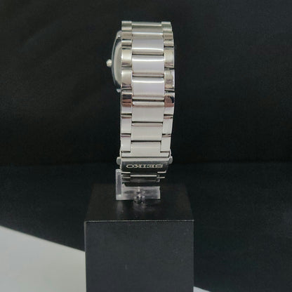 MOD Seiko Slim Barrel Quartz White Face Bracelet Men's Wrist Watch J96